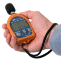 Nor103 sound level meter with orange cover