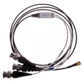 Norsonic Nor4553 1.5 meters adapter cable from 4 pin MicroCom to 3x BNC adapter.