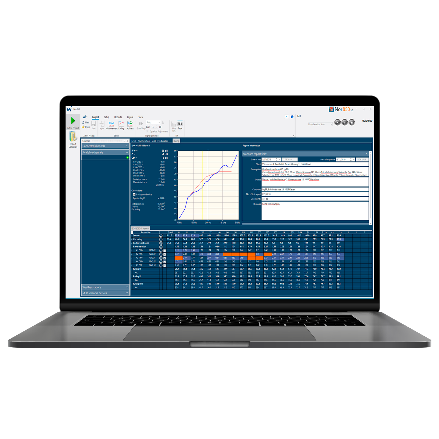 Norsonic Nor850 Reporting software