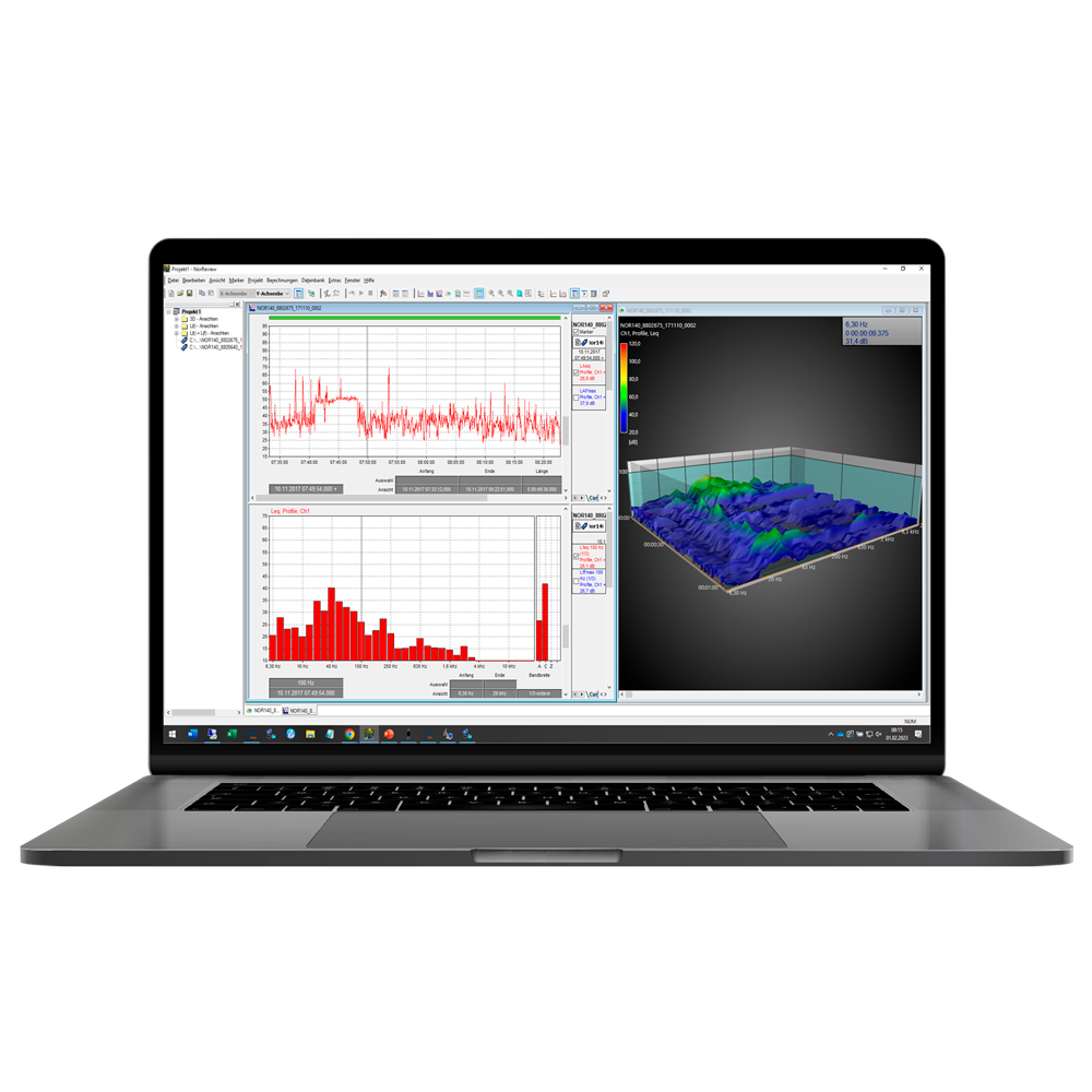 Nor1026 NorReview is a flexible project oriented PC software package for presenting and post processing environmental noise data from Norsonic instruments.