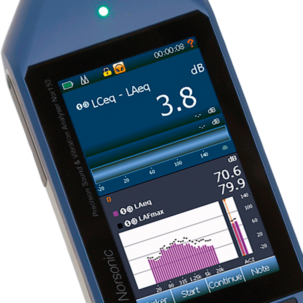 Norsonic Nor150 sound analyser for noise at work application