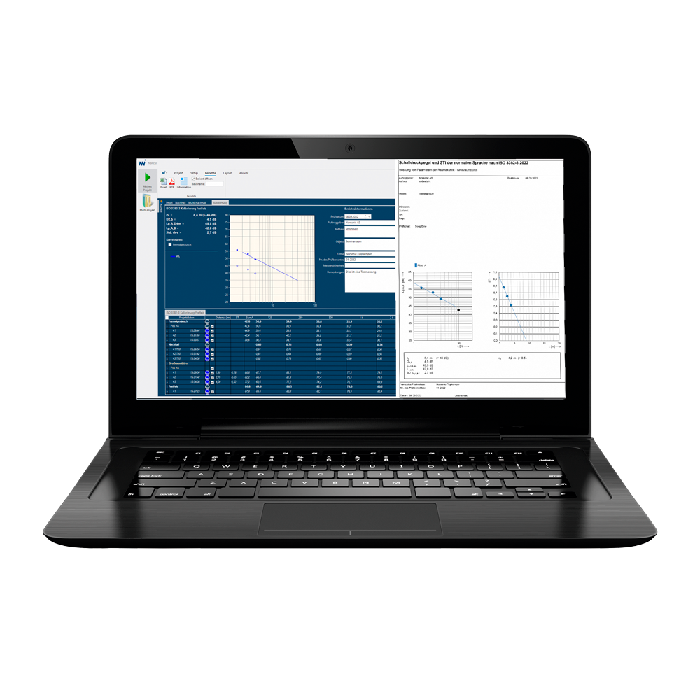 Norsonic Reporting sofware Nor850 room acoustics mode